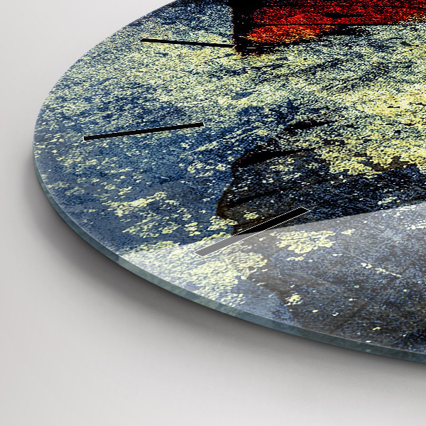 Kerek fali üvegóra Pillangó vintage stílusú