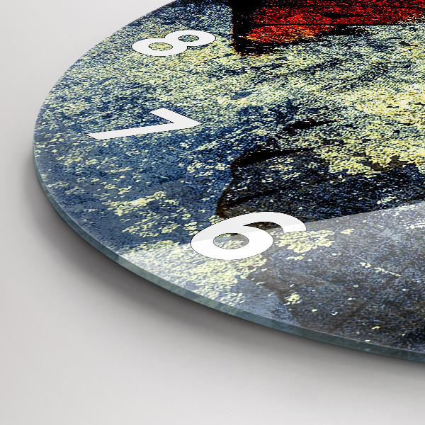 Kerek fali üvegóra Pillangó vintage stílusú