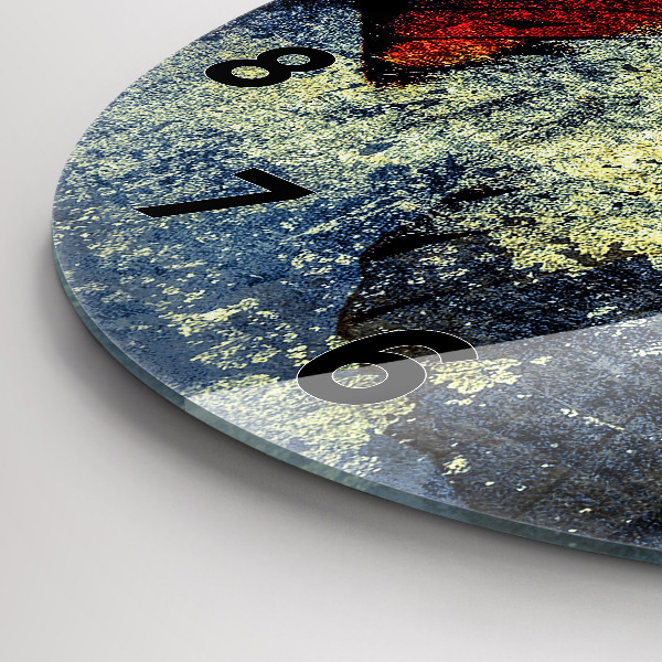 Kerek fali üvegóra Pillangó vintage stílusú