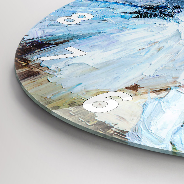 Kerek fali üvegóra Fiatal balerinák