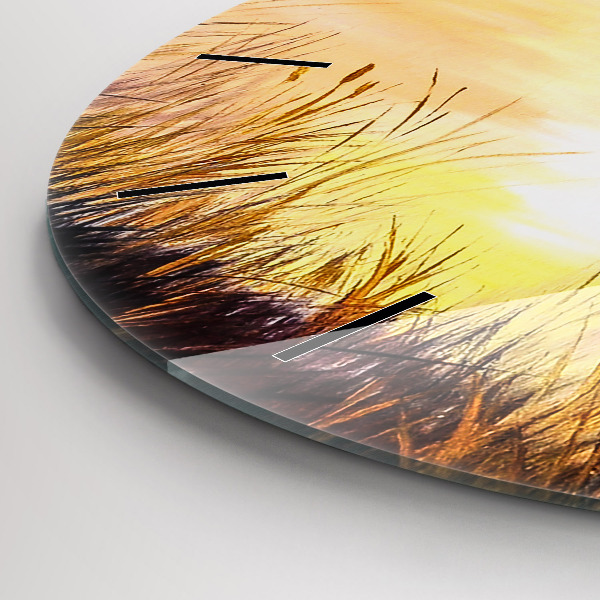 Kerek fali üvegóra Daruk naplementekor