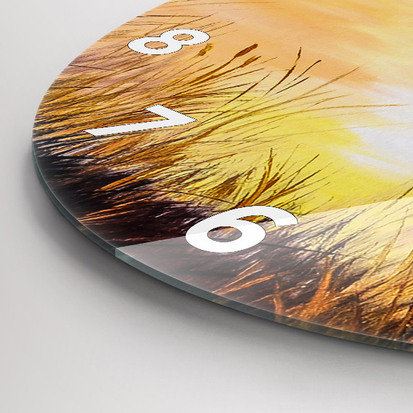 Kerek fali üvegóra Daruk naplementekor