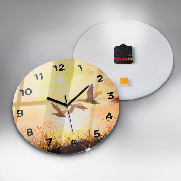 Kerek fali üvegóra Daruk naplementekor