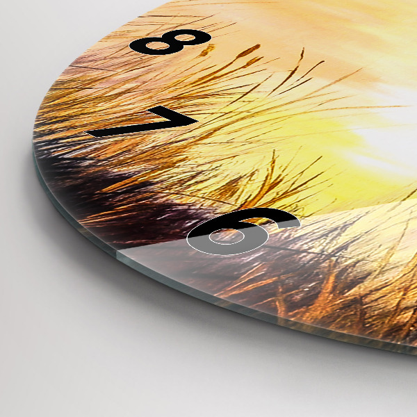 Kerek fali üvegóra Daruk naplementekor