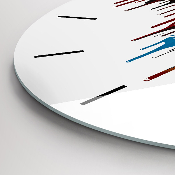 Kerek fali üvegóra Színes zebra