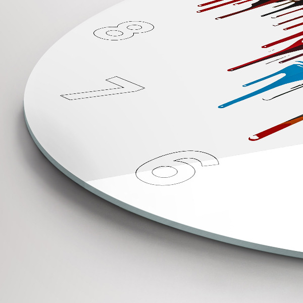 Kerek fali üvegóra Színes zebra