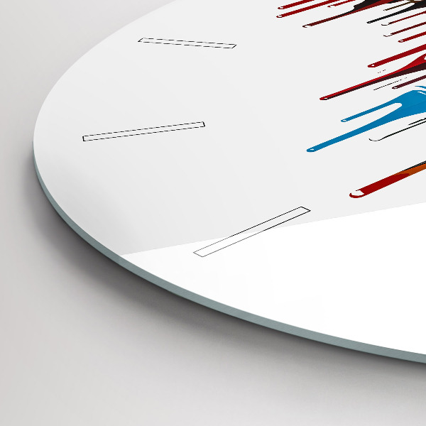 Kerek fali üvegóra Színes zebra