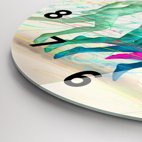 Kerek fali üvegóra Színes emberek