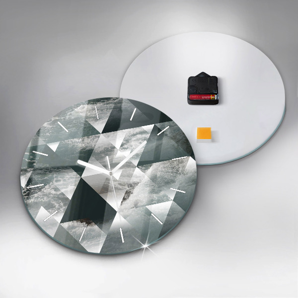 Kerek fali üvegóra Absztrakt tenger hullámai