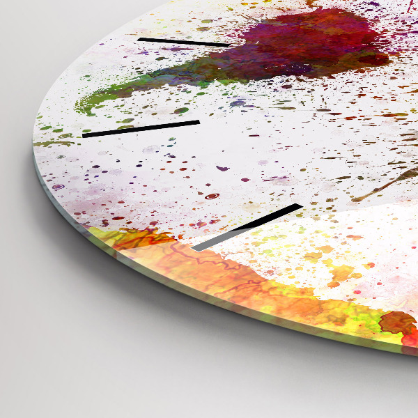 Kerek fali üvegóra Akvarell térkép a világról