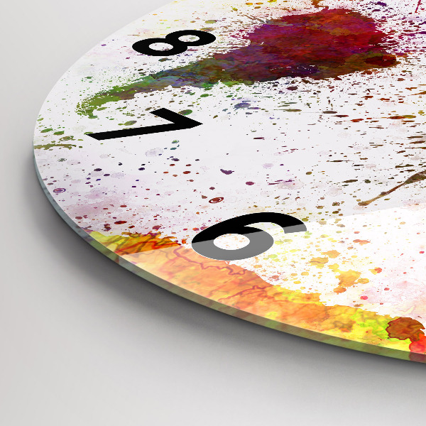 Kerek fali üvegóra Akvarell térkép a világról