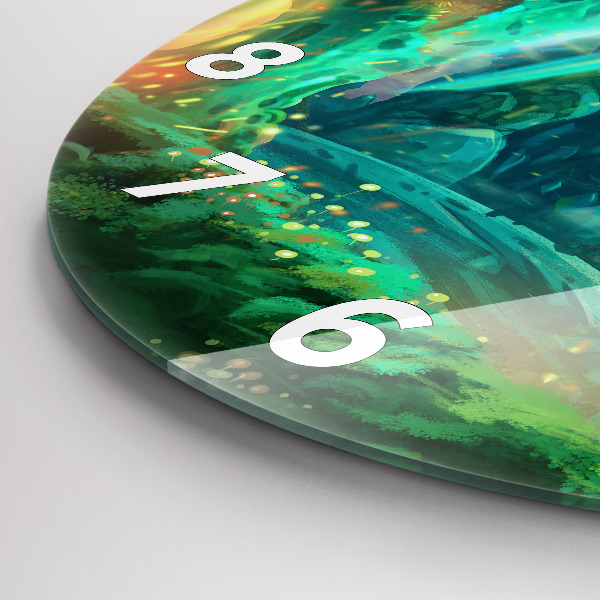 Kerek fali üvegóra Gyerekek az erdőben