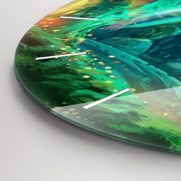 Kerek fali üvegóra Gyerekek az erdőben