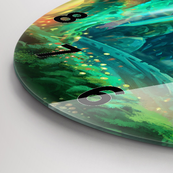 Kerek fali üvegóra Gyerekek az erdőben