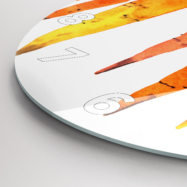 Kerek fali üvegóra Sárgarépa illusztráció