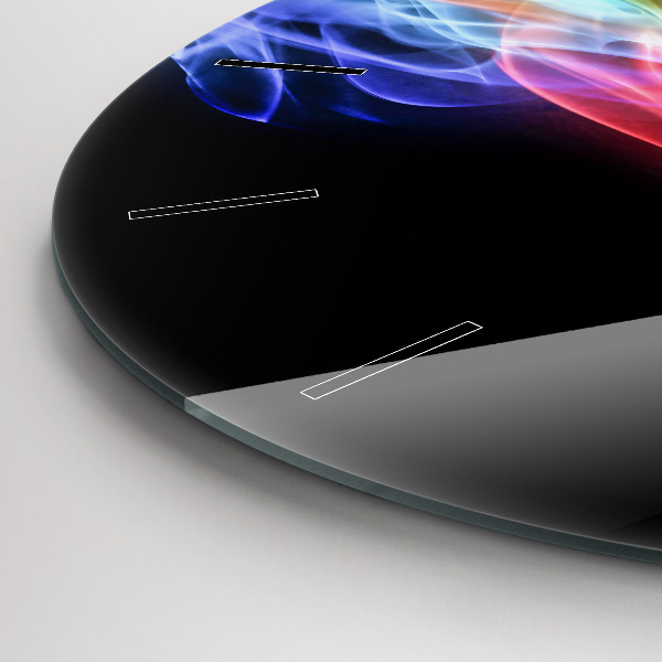 Kerek fali üvegóra Absztrakt színes vonalak