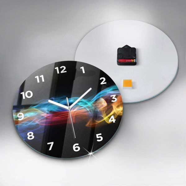 Kerek fali üvegóra Absztrakt színes vonalak