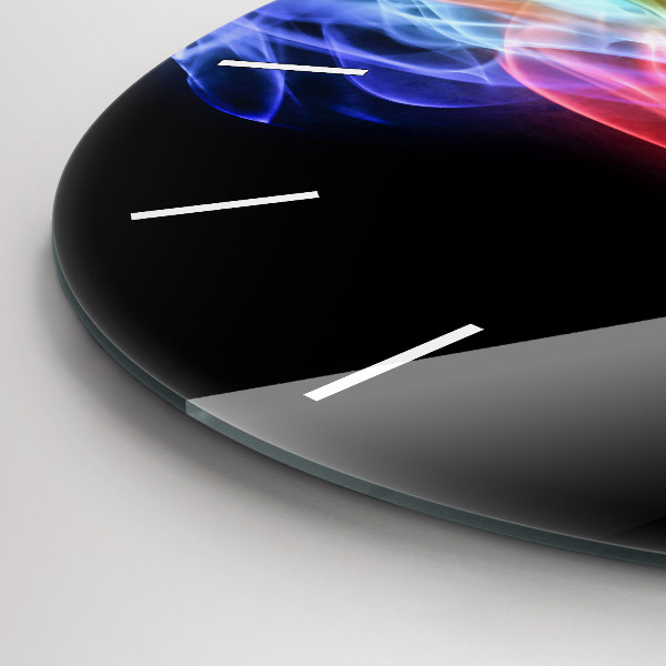 Kerek fali üvegóra Absztrakt színes vonalak