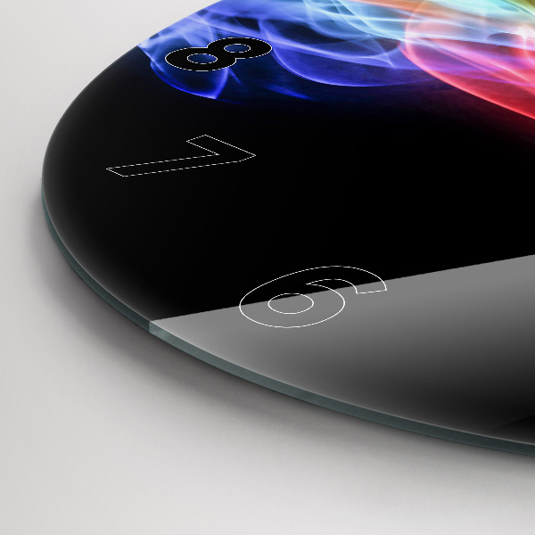 Kerek fali üvegóra Absztrakt színes vonalak