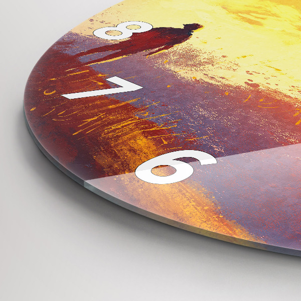 Kerek fali üvegóra Őszi táj