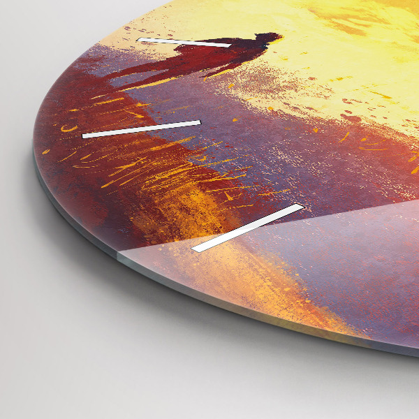 Kerek fali üvegóra Őszi táj