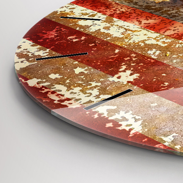 Kerek fali üvegóra Vintage USA zászló