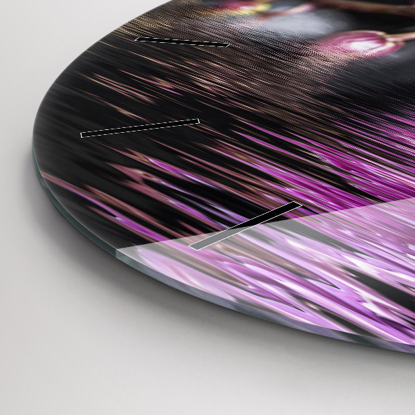 Kerek fali üvegóra Orchidea virág a vízen