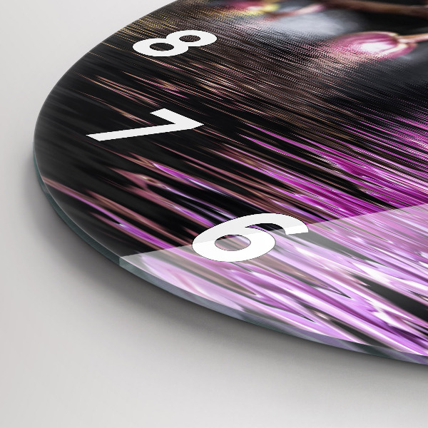 Kerek fali üvegóra Orchidea virág a vízen