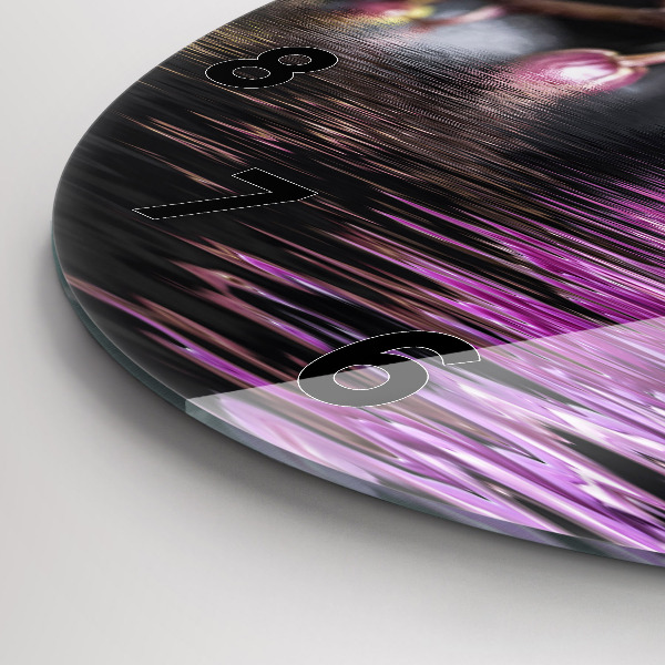 Kerek fali üvegóra Orchidea virág a vízen