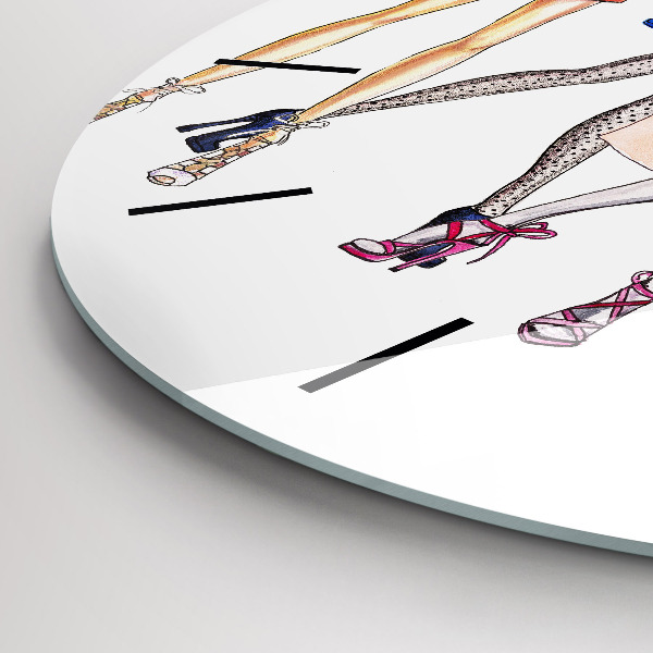 Kerek fali üvegóra Divatos lányok