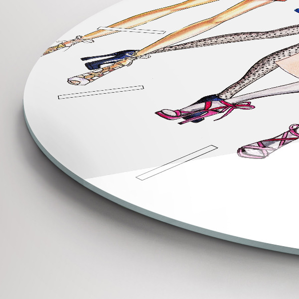 Kerek fali üvegóra Divatos lányok