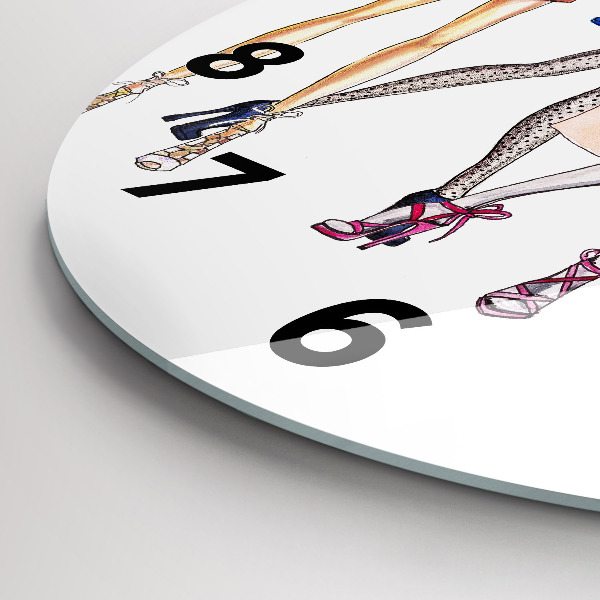 Kerek fali üvegóra Divatos lányok