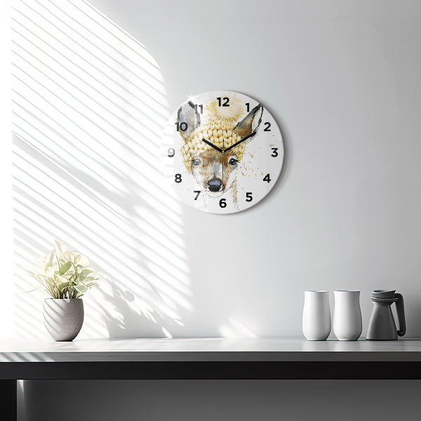 Kerek fali üvegóra Egy szarvas