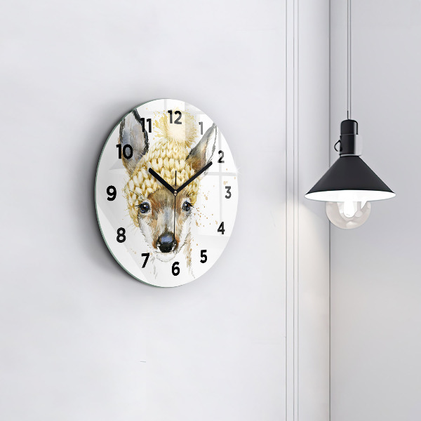 Kerek fali üvegóra Egy szarvas