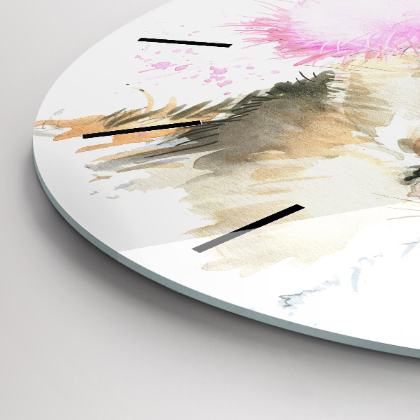 Kerek fali üvegóra Erdei szarvas