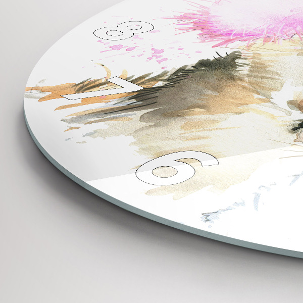 Kerek fali üvegóra Erdei szarvas