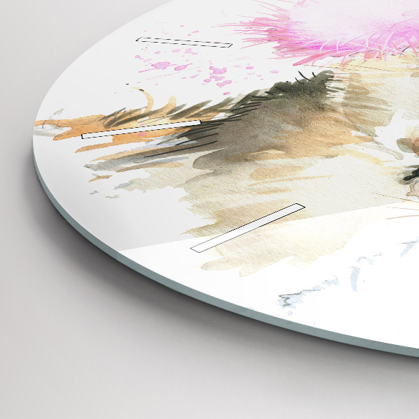 Kerek fali üvegóra Erdei szarvas