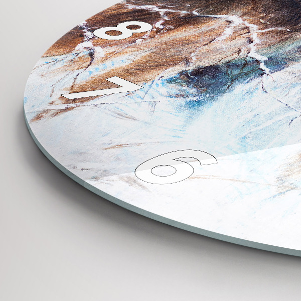 Kerek fali üvegóra Farkasok az erdőben