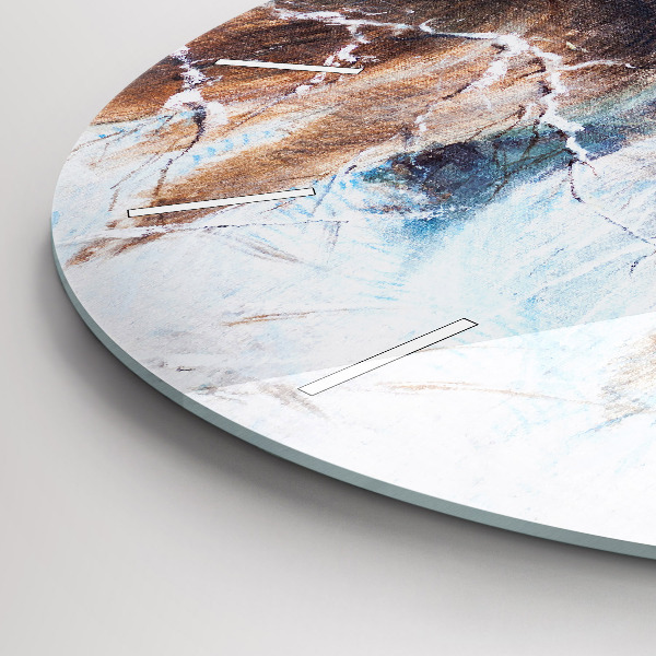 Kerek fali üvegóra Farkasok az erdőben