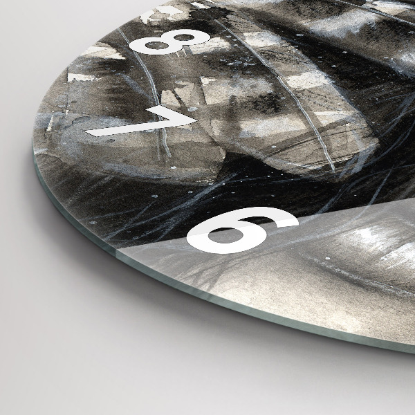 Kerek fali üvegóra Festett portré