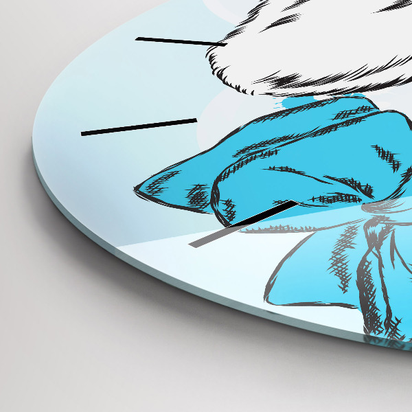 Kerek fali üvegóra Kölyökkutya