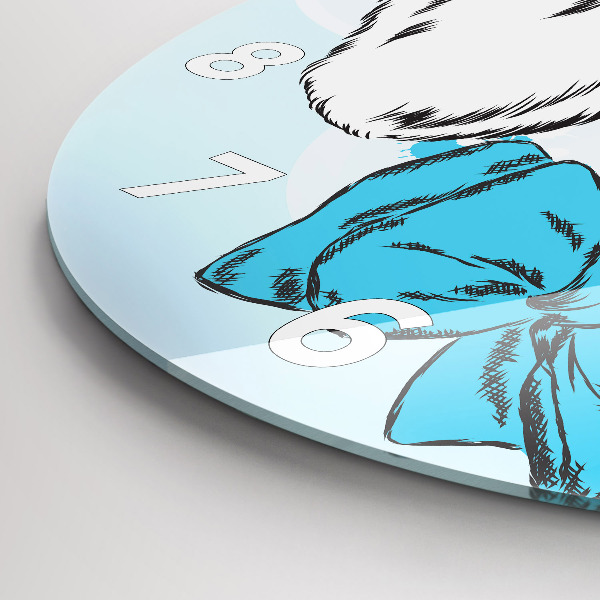 Kerek fali üvegóra Kölyökkutya