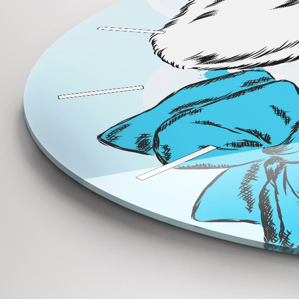 Kerek fali üvegóra Kölyökkutya