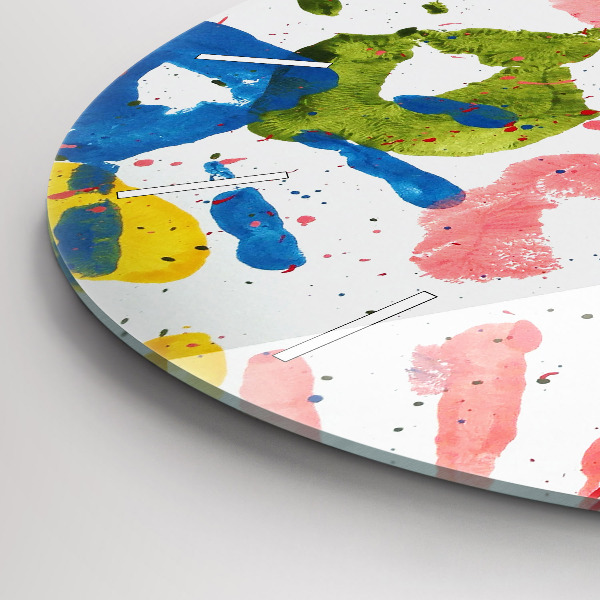 Kerek fali üvegóra Gyermek kézlenyomatok