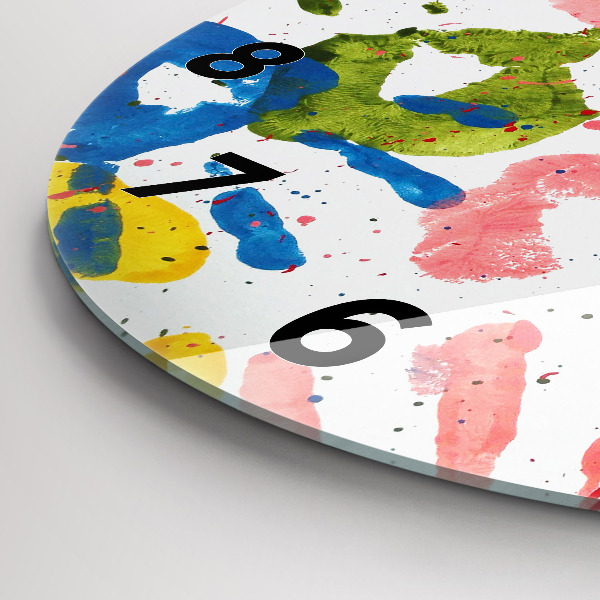 Kerek fali üvegóra Gyermek kézlenyomatok