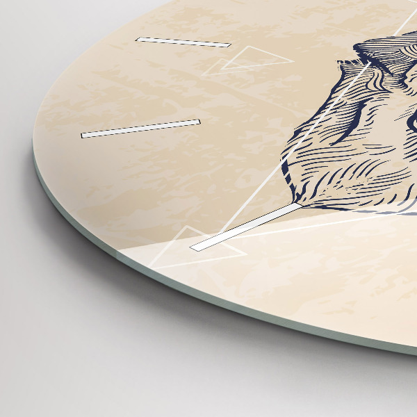 Kerek fali üvegóra Farkasfej