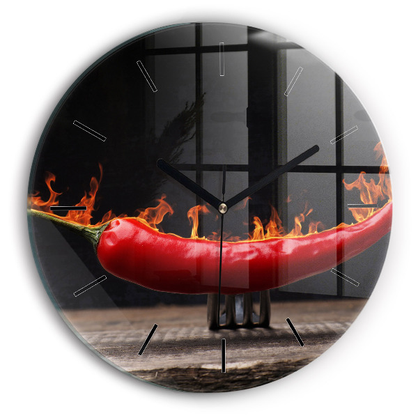 Kerek fali üvegóra Pepperoni bors