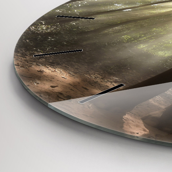 Kerek fali üvegóra Elefánt a dzsungelben