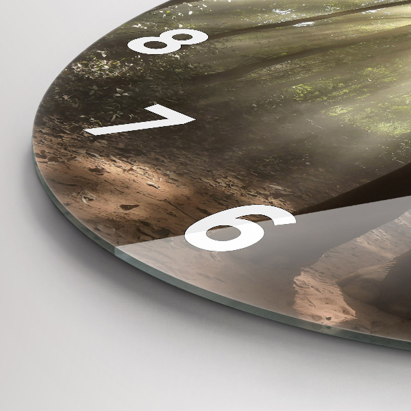 Kerek fali üvegóra Elefánt a dzsungelben