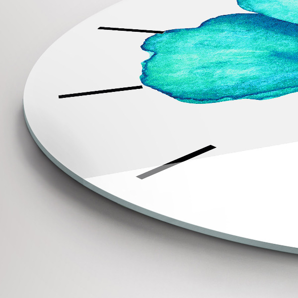 Kerek fali üvegóra Türkiz nyári pillangó